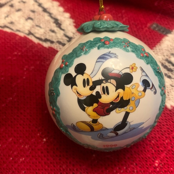 Disney Other - 1999 Walt Disney on Ice Mickey & Minnie Classics Collection Ornament MIB COA